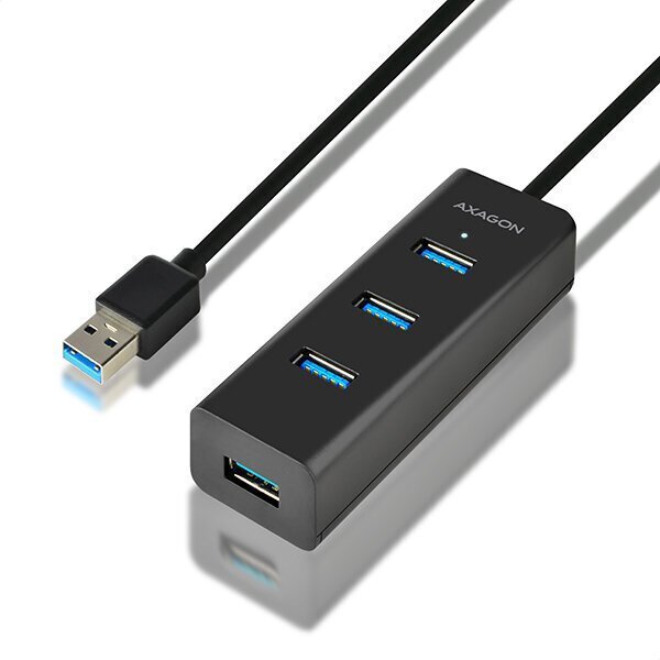 AXAGON HUE-S2BL 4x USB3.0 Charging Hub 1.2m Cable, MicroUSB Charging цена и информация | Adapteri un USB centrmezgli | 220.lv