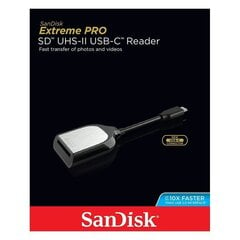 Картридер SD Extreme Pro UHS-I / UHS-II, USB Type-C цена и информация | Адаптеры и USB разветвители | 220.lv