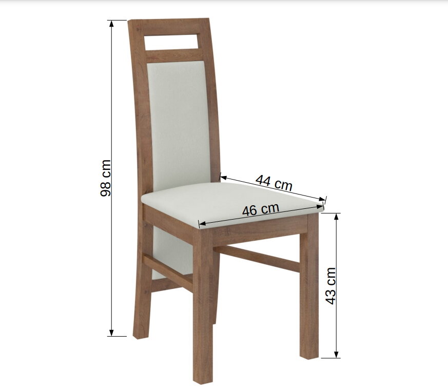 Ēdamistabas komplekts ADRK Furniture Rodos 14, tumši brūns цена и информация | Ēdamistabas komplekti | 220.lv