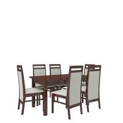 Обеденный гарнитур ADRK Furniture Rodos 14, темно-коричневый цена и информация | Комплекты мебели для столовой | 220.lv