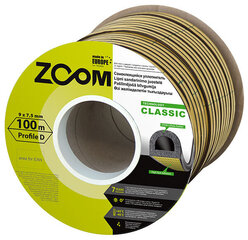 Blīvēšanas lente "D", balta, Classic ZOOM cena un informācija | Izolācijas materiāli | 220.lv