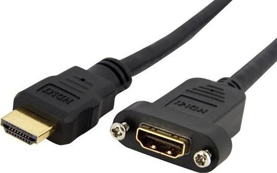 HDMI Kabelis Startech HDMIPNLFM3   Melns цена и информация | Kabeļi un vadi | 220.lv