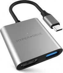 HyperDrive HD259A-GRAY cena un informācija | Adapteri un USB centrmezgli | 220.lv