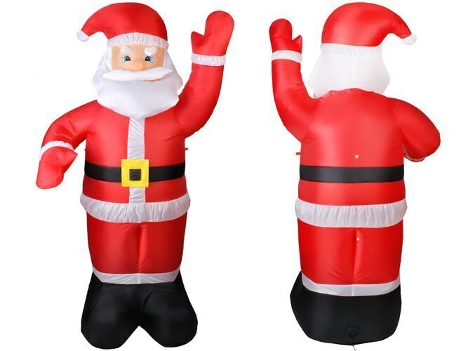 Iso Trade piepūšamā Ziemassvētku LED dekorācija Santa Claus, 180 cm cena un informācija | Ziemassvētku dekorācijas | 220.lv