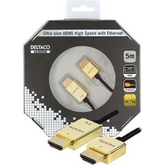 DELTACO DELTACO Prime HDMI-1045-K - HDMI med E cena un informācija | Kabeļi un vadi | 220.lv