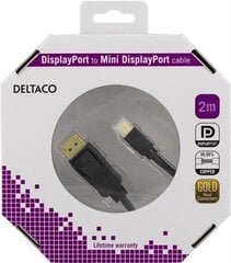 Deltaco, DP/Mini DP, 2 m cena un informācija | Kabeļi un vadi | 220.lv