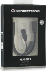 Conceptronic HUBBIES01B цена и информация | Адаптеры и USB разветвители | 220.lv