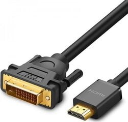 Ugreen HD106 HDMI-DVI kabelis, 3 m, melns cena un informācija | Kabeļi un vadi | 220.lv