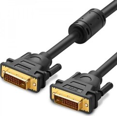 Ugreen DV101 DVI kabelis, divvirzienu, 2K, 2m, melns цена и информация | Кабели и провода | 220.lv