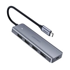 Концентратор Ugreen CM219 USB 3.0, USB-C, micro USB, серый цена и информация | Адаптеры и USB разветвители | 220.lv