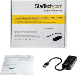 USB Centrmezgls Startech HB30A4AIB cena un informācija | Adapteri un USB centrmezgli | 220.lv