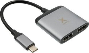 Xtorm XC202 USB-C centrmezgls 2x HDMI (pelēks) cena un informācija | Adapteri un USB centrmezgli | 220.lv