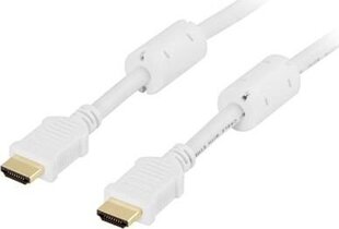 DELTACO Deltaco HDMI-1010A - 1м HDMI Hvid цена и информация | Кабели и провода | 220.lv