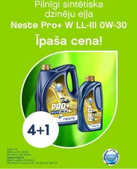 Neste Pro+ W LL-III 0W-30 моторное масло, 4+1 л цена и информация | Моторное масло | 220.lv