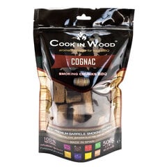 Блоки для копчения из коньячных бочек, Cook In Wood, Cognac BBQ chunks, 500г цена и информация | Коптильни, аксессуары | 220.lv