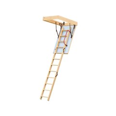Koka bēniņu kāpnes Extra 4IQ 130 x 80 cm cena un informācija | Kāpnes | 220.lv