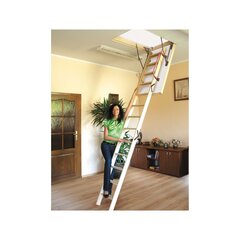 Koka bēniņu kāpnes Extra 4IQ 112 x 60 cm cena un informācija | Kāpnes | 220.lv