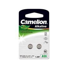 Camelion elementi Alkaline Button Celles 1.5V, LR921/AG6/LR69/371, 2 gab. cena un informācija | Baterijas | 220.lv