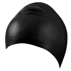 Fabric swimcap with plastic lining and adjustable velcro closure 3473 20 black цена и информация | Шапочки для плавания | 220.lv