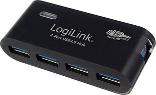 LogiLink Logilink, USB 3.0 HUB 4-port, incl. 3, цена и информация | Адаптеры и USB разветвители | 220.lv