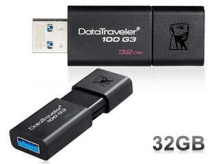 Zibatmiņa Kingston DT G3 32GB, USB 3.0 cena un informācija | USB Atmiņas kartes | 220.lv