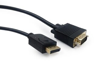 Gembird DisplayPort Male - VGA Male 5m Black cena un informācija | Kabeļi un vadi | 220.lv