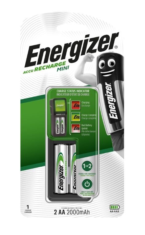 LĀDĒTĀJS ENERGIZER MINI +2AA (2000 MAH) цена и информация | Akumulatori, lādētāji un piederumi | 220.lv