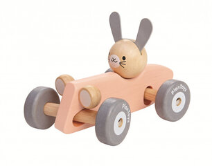 Rotaļlieta PlanToys Bunny Racing Car cena un informācija | Rotaļlietas zēniem | 220.lv