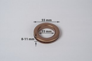 Universalie kompresijas gredzeni aizkariem 35mm, novecojusi zelta krāsa, 10 gab. cena un informācija | Aizkari | 220.lv