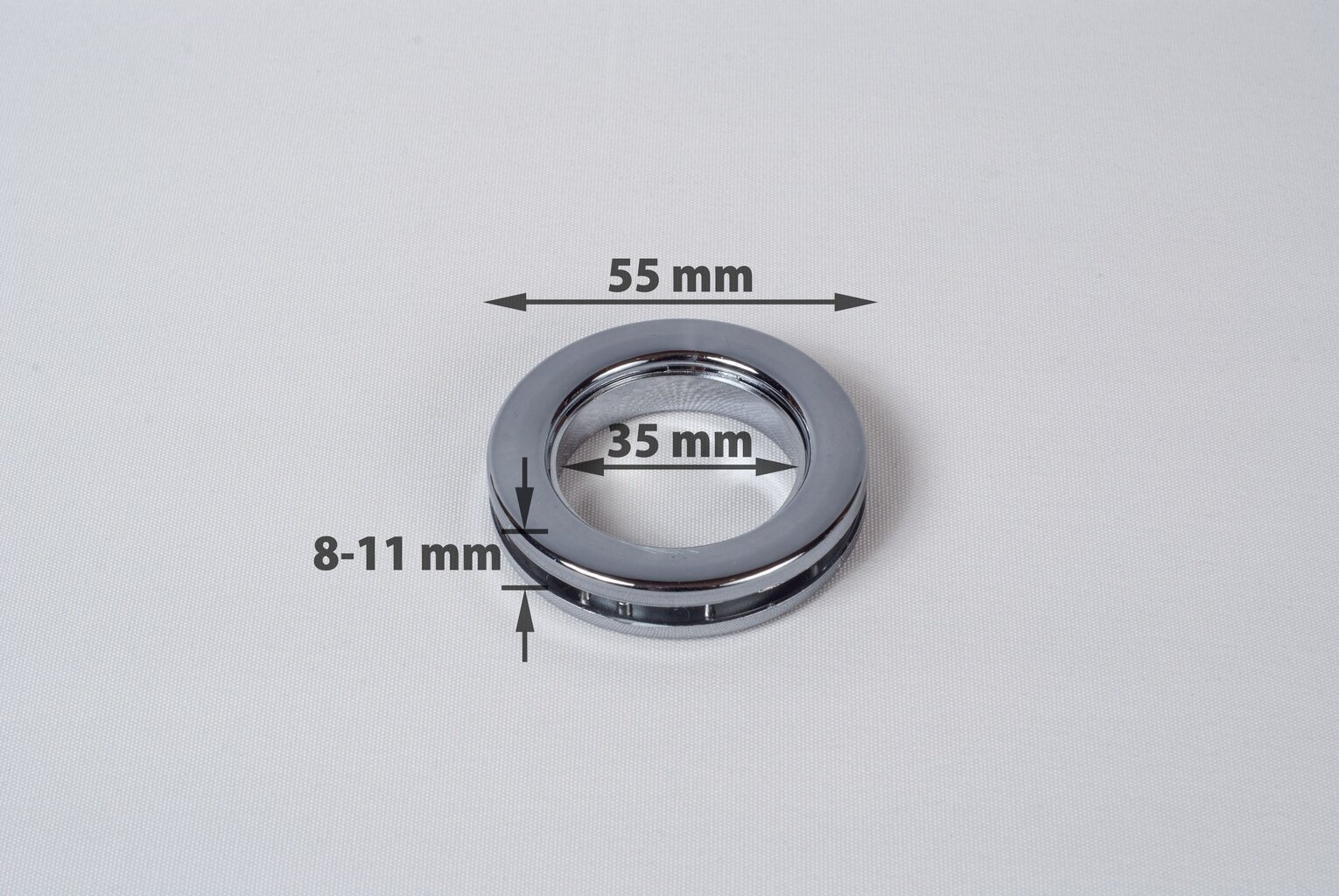 Universalie kompresijas gredzeni aizkariem 35mm, titāna krāsa, 10 gab. цена и информация | Aizkari | 220.lv