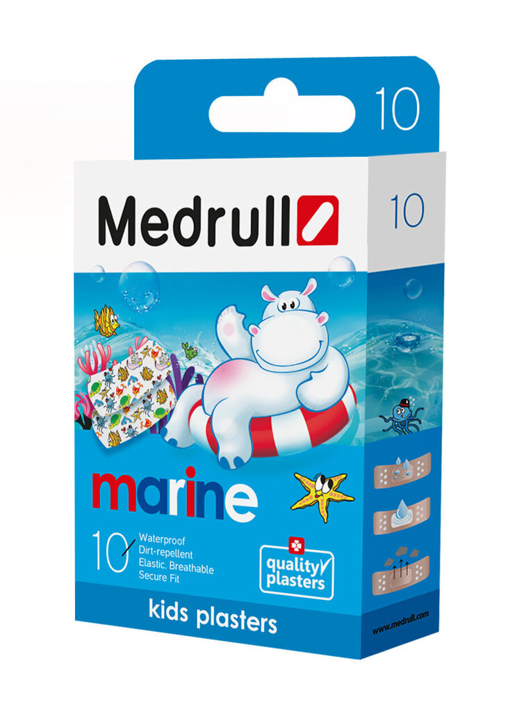 Plāksteri Medrull Kids Marine N10 cena un informācija | Pirmā palīdzība | 220.lv
