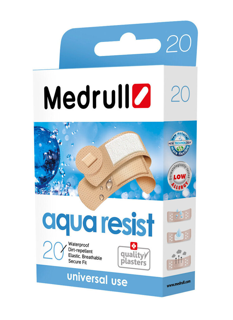 Plāksteri Medrull Aqua Resist N20 cena un informācija | Pirmā palīdzība | 220.lv
