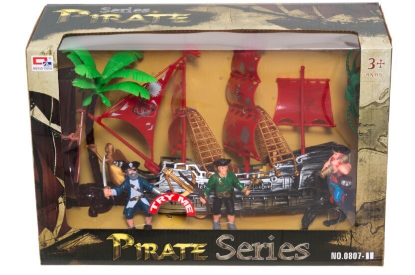 Pirātu kuģis ar skaņām, gaismām un piederumiem, 323171 cena un informācija | Rotaļlietas zēniem | 220.lv
