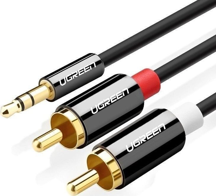 Kabelis Ugreen Jack 3.5mm - RCA (Cinch) x2, 1m UGR164 cena un informācija | Kabeļi un vadi | 220.lv