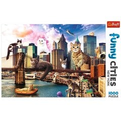 Головоломка Trefl Puzzle Кошки в Нью-Йорке, 1000 д. цена и информация | Пазлы | 220.lv