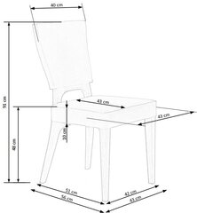 Набор из 2 стульев Halmar Wenanty, серый цена и информация | Стулья для кухни и столовой | 220.lv