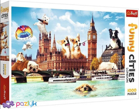 Головоломка Trefl Funny Cities - Dogs In London, 1000 д. цена и информация | Пазлы | 220.lv