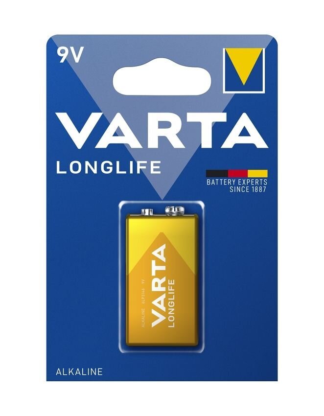 Varta baterijas sārma 9V Longlife cena un informācija | Baterijas | 220.lv