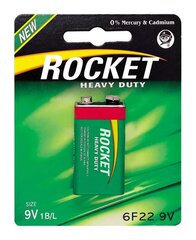 Батарейки ROCKET 6F22-1BB (9V) 1 шт цена и информация | Батарейки | 220.lv