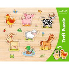 Деревянный пазл Trefl Животные на ферме цена и информация | Игрушки для малышей | 220.lv