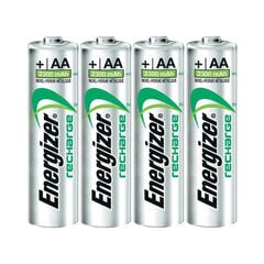 Atkārtoti uzlādējamas baterijas Energizer AA, 4 gab. cena un informācija | Baterijas | 220.lv
