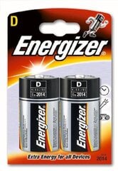 Элементы Eenergizer D, 2 шт. цена и информация | Батарейки | 220.lv