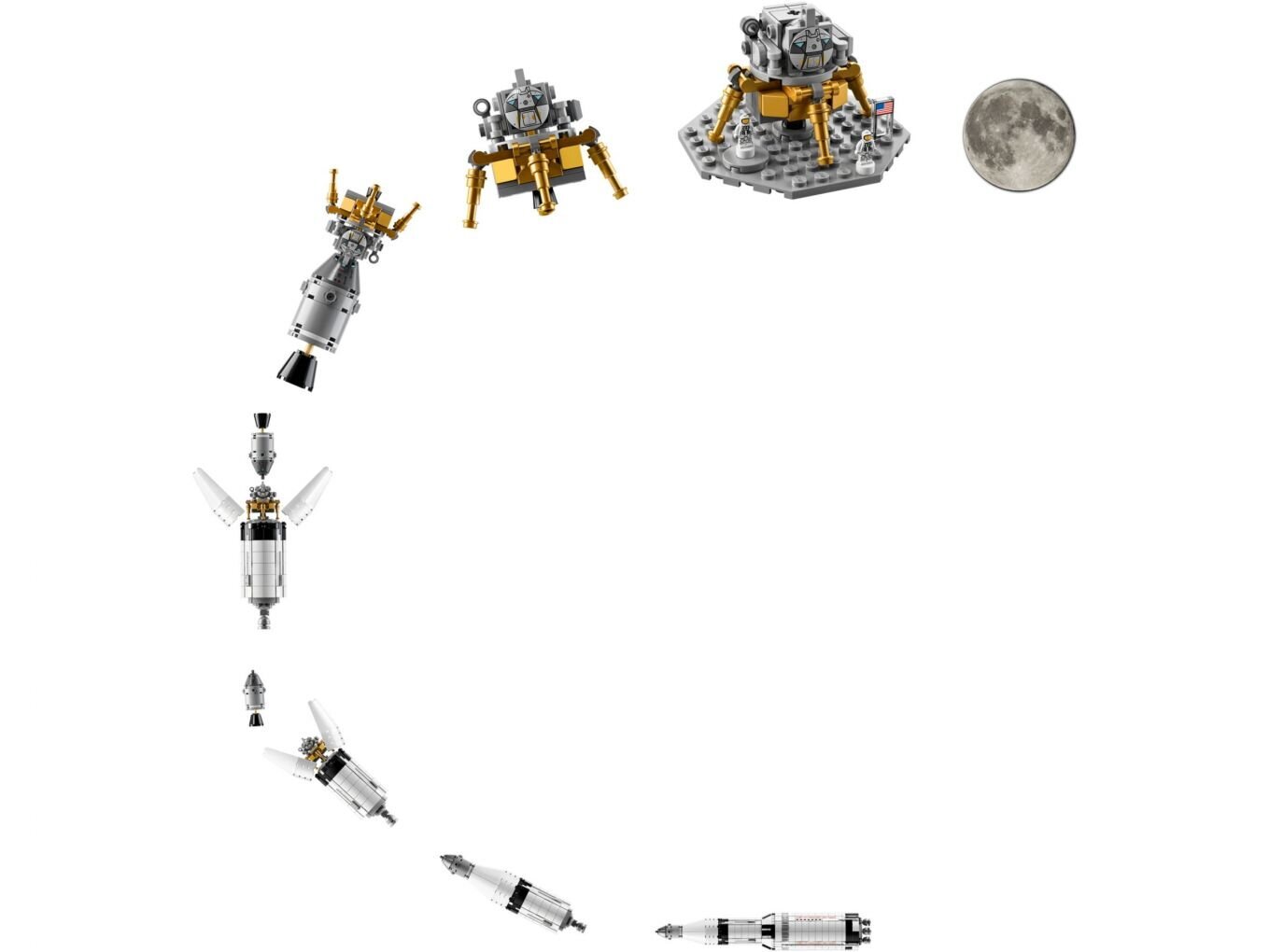 92176 LEGO® Ideas LEGO NASA Apollo Saturn V цена | 220.lv