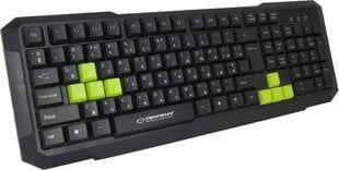 Клавиатура игровая Esperanza EGK102G, черный/зеленый цена и информация | Клавиатуры | 220.lv