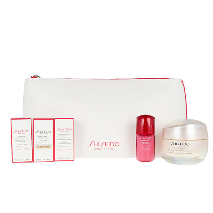 Kosmētikas komplekts Shiseido Anti-Wrinkle Ritual Benefiance Wrinkle Smoothing Cream cena un informācija | Sejas krēmi | 220.lv