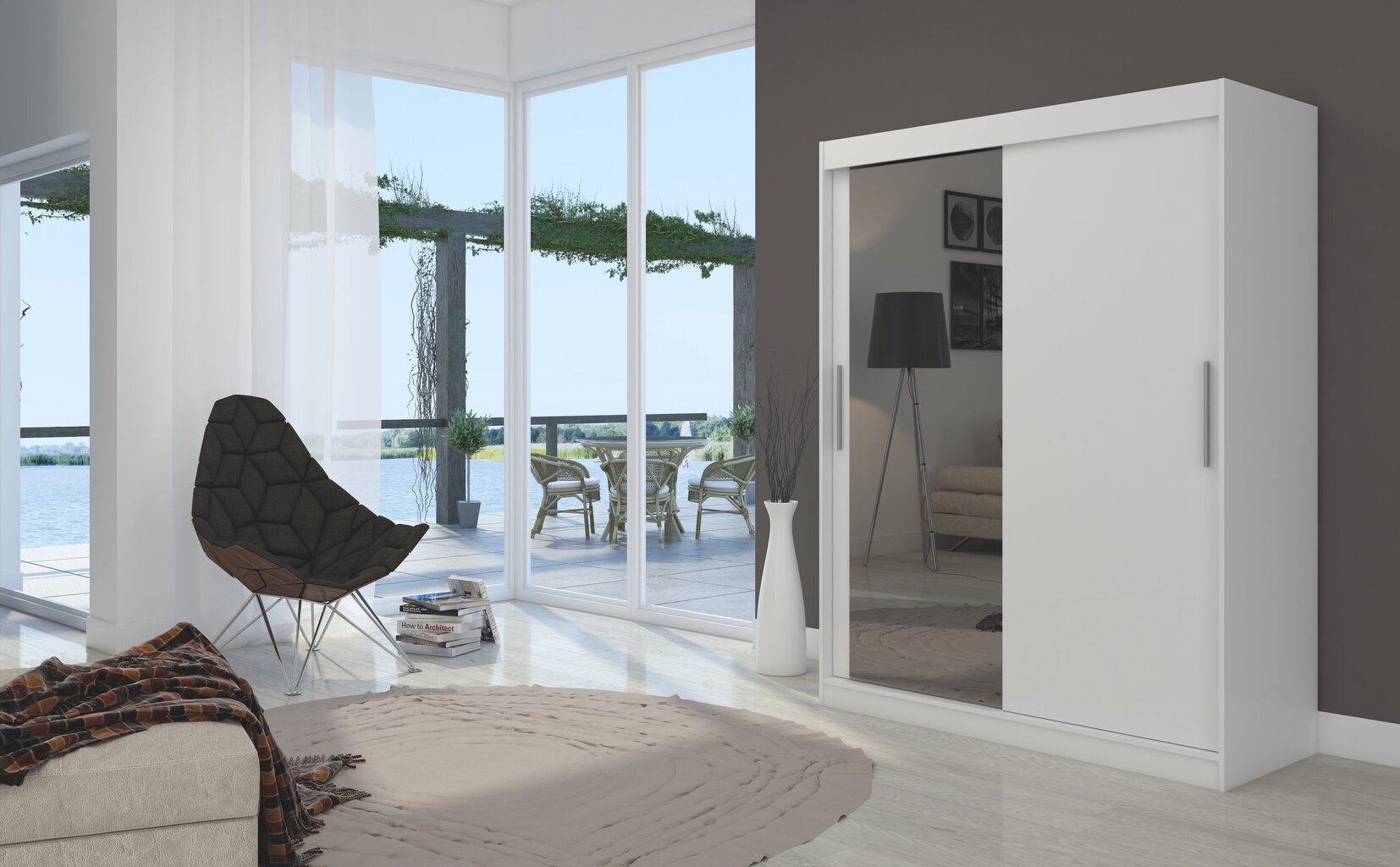 Skapis ADRK Furniture Bianco, balts cena un informācija | Skapji | 220.lv