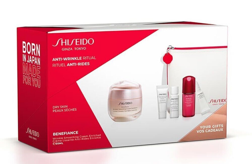 Kosmētikas komplekts Shiseido sausai ādai Anti-Wrinkle Ritual цена и информация | Sejas krēmi | 220.lv