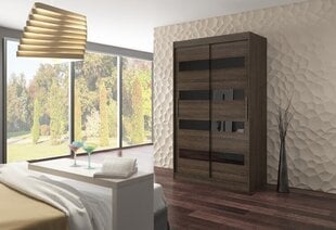 Шкаф ADRK Furniture Martinez, темно-коричневый/черный цена и информация | Шкафы | 220.lv