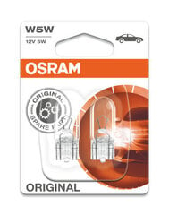 Автомобильная лампа Osram 2825 12V 5W W5W цена и информация | Автомобильные лампочки | 220.lv