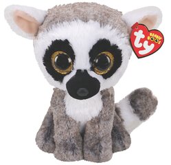 Плюшевый лемур TY Beanie Boos Linus, 15 см, 36472 цена и информация | Мягкие игрушки | 220.lv